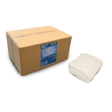 PROCLEAN Sanitized Anti-Bacterial BeigeWiping Towel, 15" X 25", PK250 WW99853